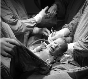 Newborn delivery in a Labor & Delivery setting